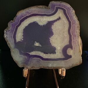 Purple Dragon Agate Slice -1.4lbs -5.75x5.75